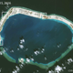 Mischief Reef in mid-November, with the highlighted defensive outposts.